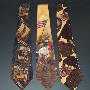 Lot Of 3 Polo Ralph Lauren Hand Made Ties Necktie